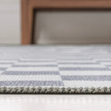 Ainsley Modern Cottage Checkerboard Washable Area Rug